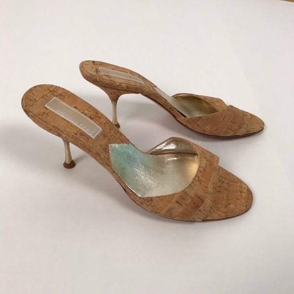 Michael Kors Shoes - michael kors cork kitten low heels size 7